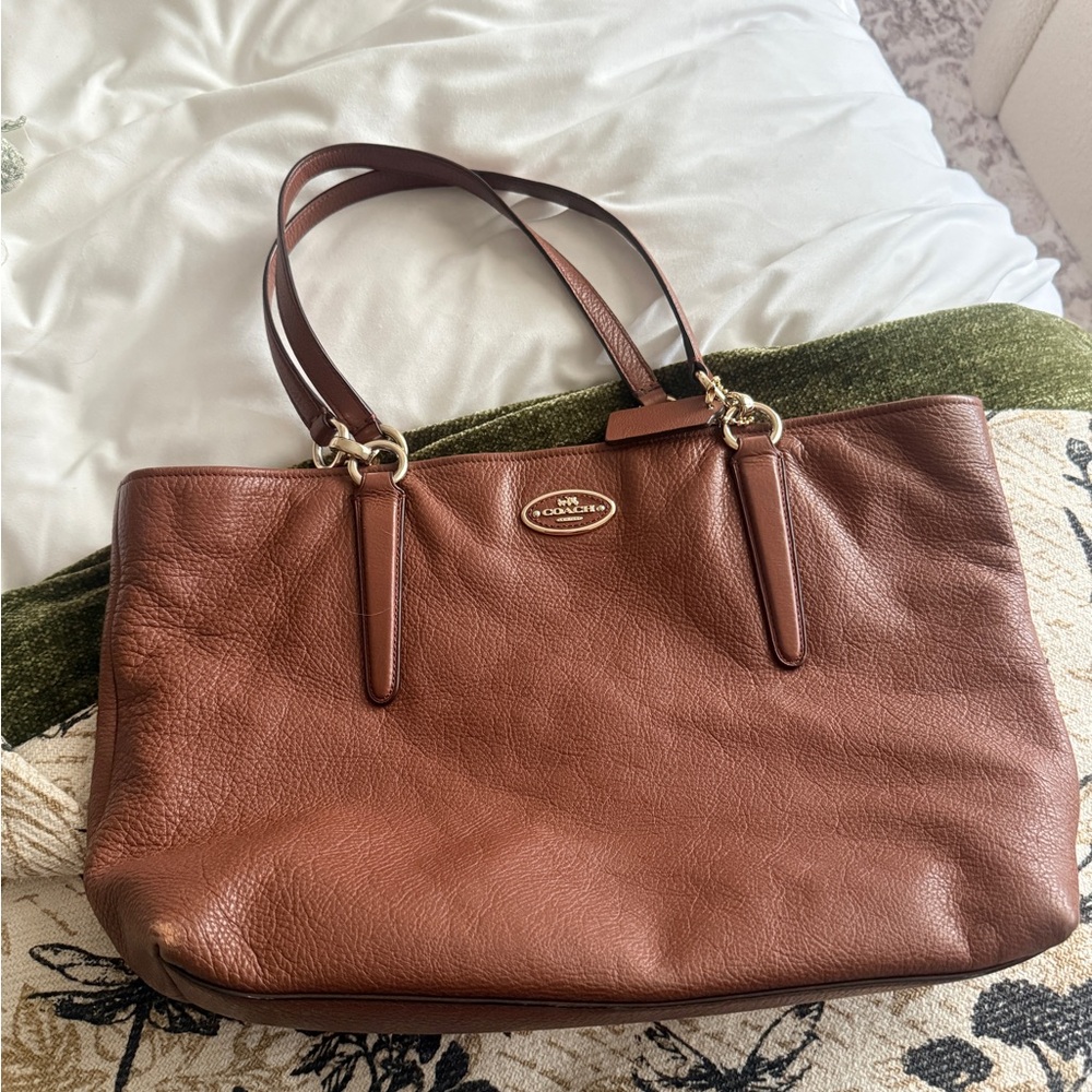 Coach Tan Leather Tote Bag